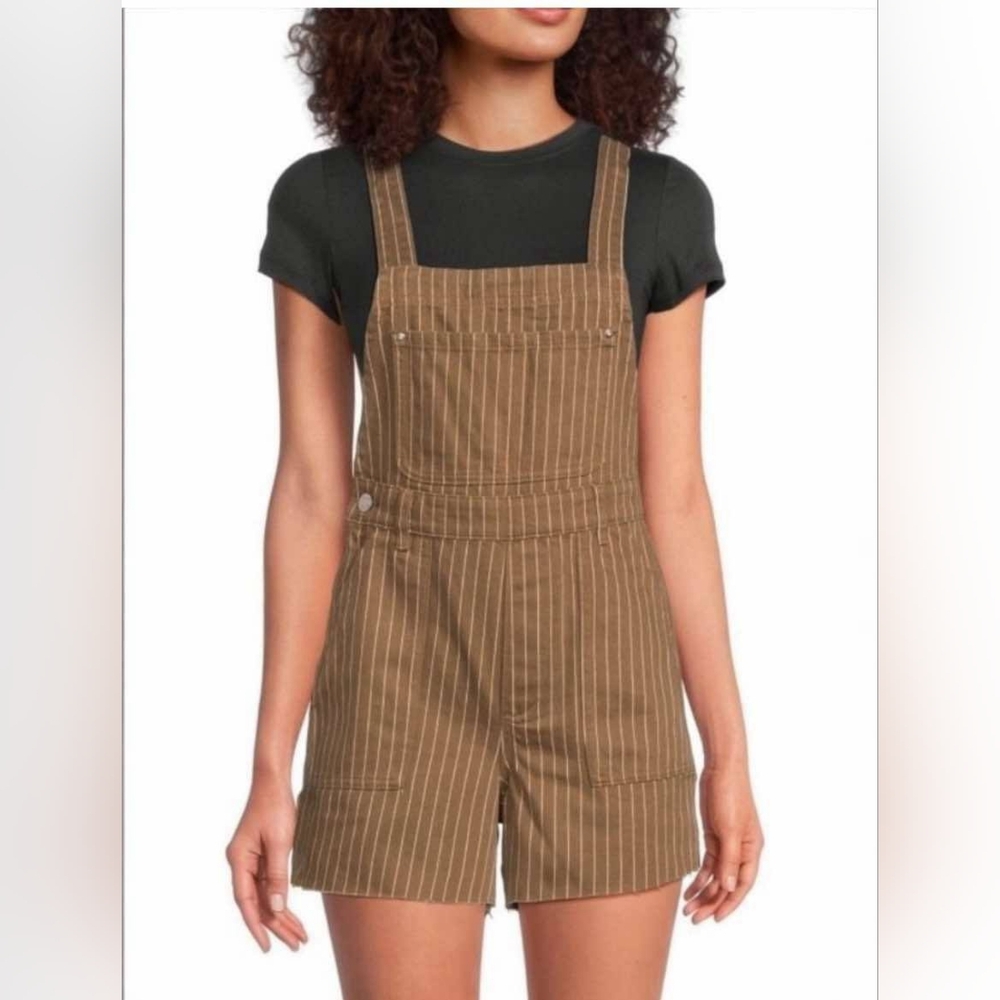 WeWoreWhat Brown Striped Romper
